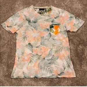 Zara Man Floral Print Pocket T-Shirt